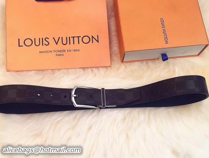 Top Quality Louis Vuitton Width 3.5cm Double Sides Belts 621011 Black/Blue