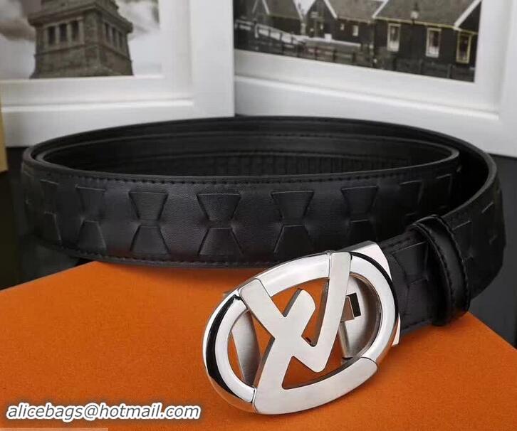 Good Product Louis Vuitton Calfskin 34 mm Belt 621015 Black