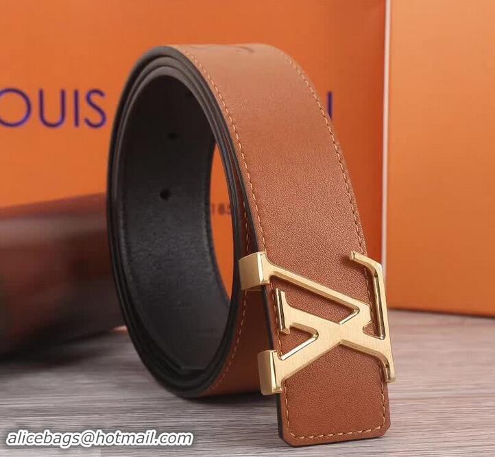 Discount Louis Vuitton Initiales Buckle Belt 40MM Width Brown/Black 931012