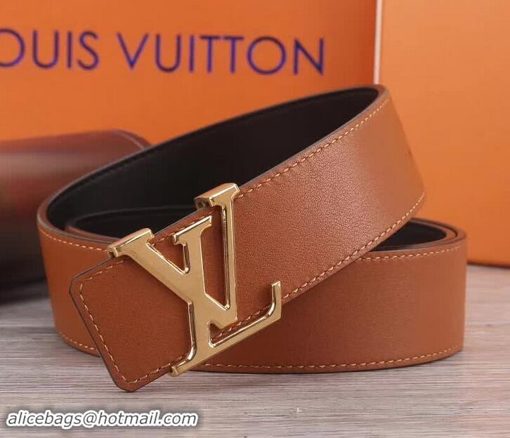 Discount Louis Vuitton Initiales Buckle Belt 40MM Width Brown/Black 931012