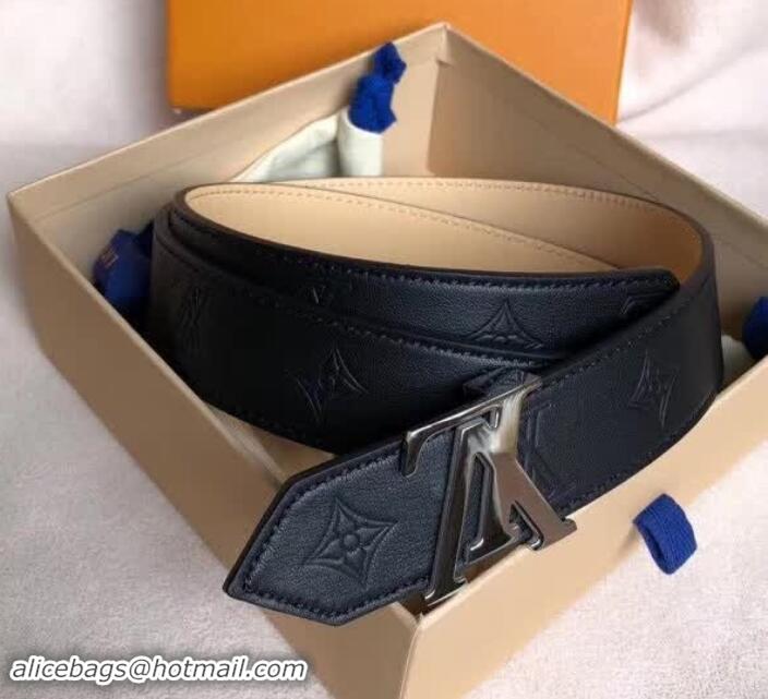 Perfect Louis Vuitton Monogram Vernis Leather Belt 30mm Width 931019 Black