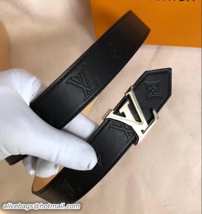 Perfect Louis Vuitton Monogram Vernis Leather Belt 30mm Width 931019 Black