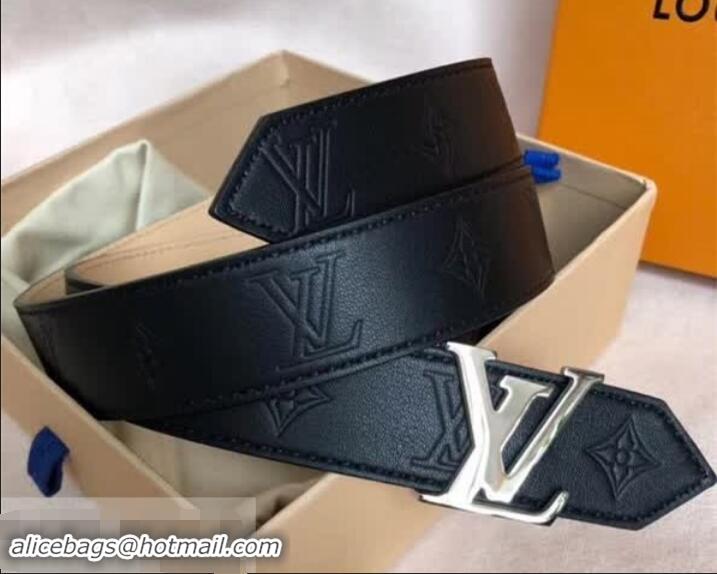 Perfect Louis Vuitton Monogram Vernis Leather Belt 30mm Width 931019 Black