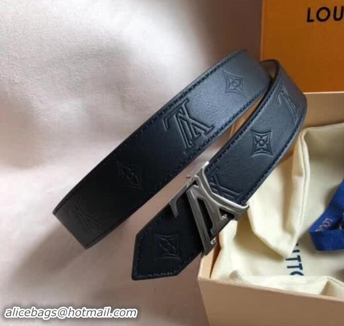 Perfect Louis Vuitton Monogram Vernis Leather Belt 30mm Width 931019 Black