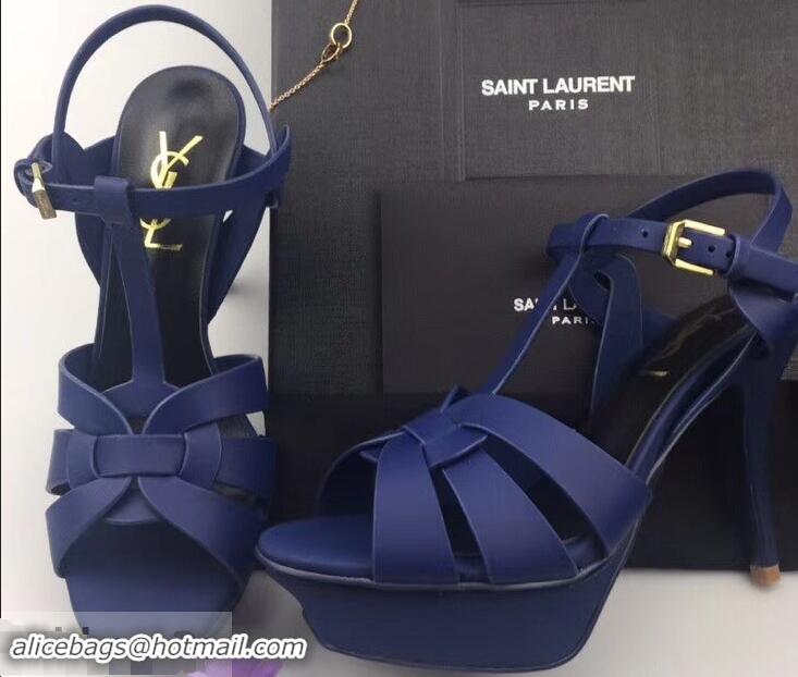 Practical Discount Saint Laurent Tribute Sandals Y96427 Satin Blue