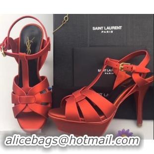 Fashion Show Collection Saint Laurent Tribute Sandals Y96427 Satin Red