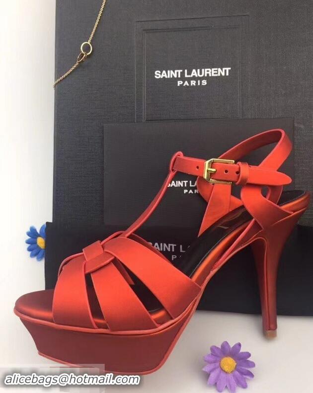 Fashion Show Collection Saint Laurent Tribute Sandals Y96427 Satin Red