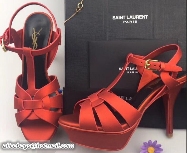 Fashion Show Collection Saint Laurent Tribute Sandals Y96427 Satin Red