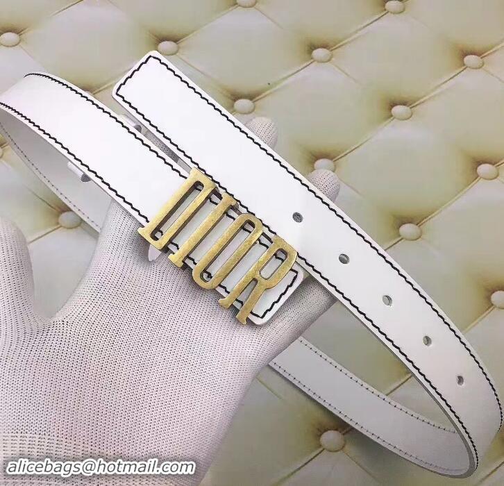 Fashion Luxury Dior Width 3cm Belt 931030 White