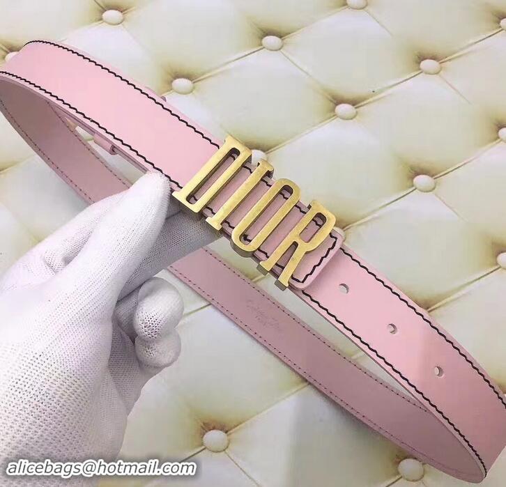 Stylish Dior Width 3cm Belt 931030 Pink