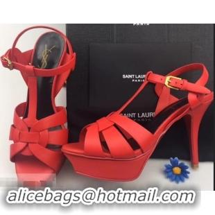 Top Grade Saint Laurent Tribute Sandals In Smooth Leather Y96451 Red