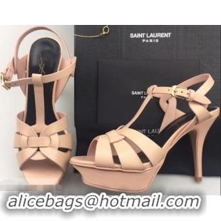 Trendy Design Saint Laurent Tribute Sandals In Smooth Leather Y96451 Nude Pink