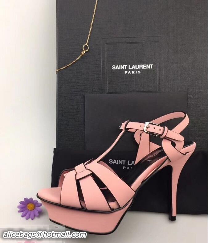 Duplicate Saint Laurent Tribute Sandals In Smooth Leather Y96451 Edge Pink