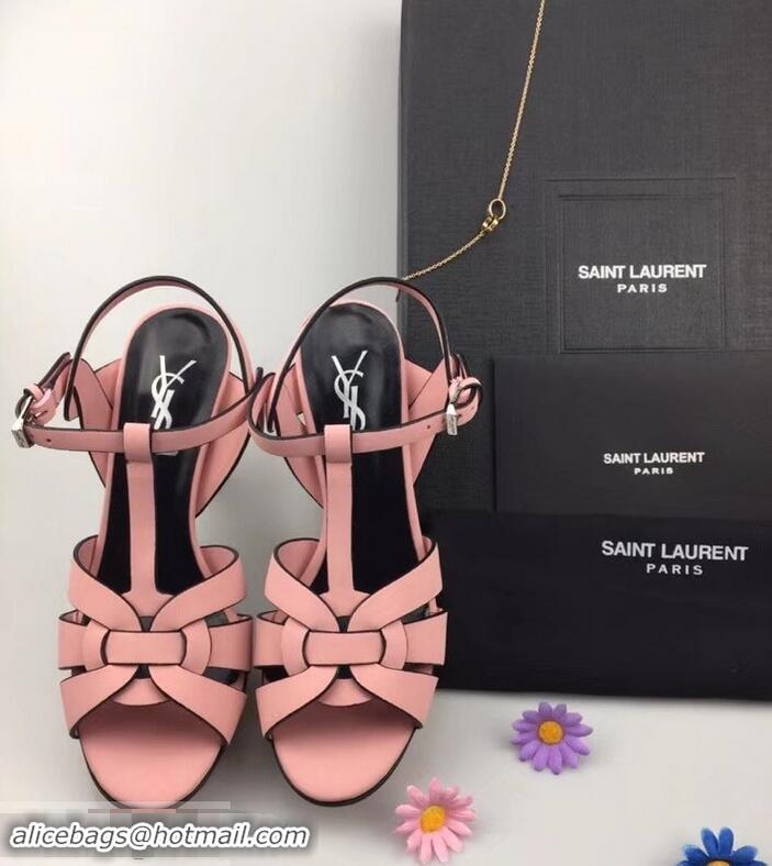 Duplicate Saint Laurent Tribute Sandals In Smooth Leather Y96451 Edge Pink