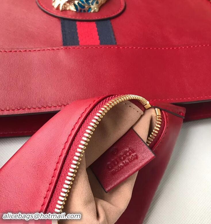 Pretty Style Gucci Vintage Web Rajah Large Tote Bag 537219 Leather Red 2019