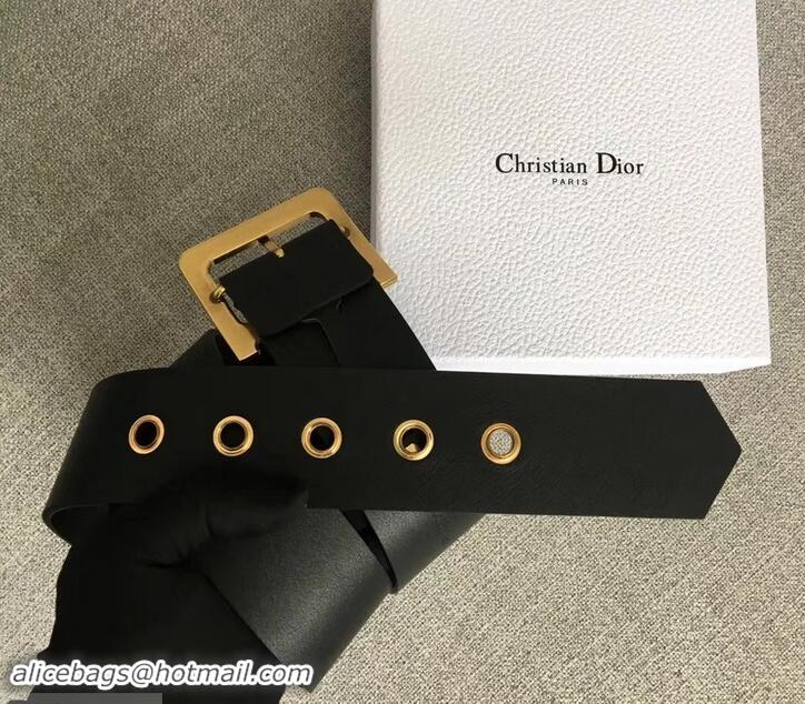 Discount Dior Width 5cm Diorquake Belt Black In Calfskin With D Buckle 931036