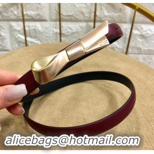 Best Price Dior Width 1.5cm Bow Buckle Belt 931039 Burgundy