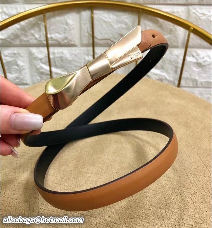 Top Quality Dior Width 1.5cm Bow Buckle Belt 931039 Brown