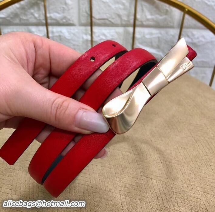 Fashion Dior Width 1.5cm Bow Buckle Belt 931039 Red