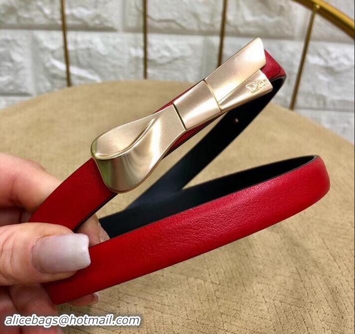 Fashion Dior Width 1.5cm Bow Buckle Belt 931039 Red