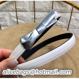 Classic Hot Dior Width 1.5cm Bow Buckle Belt 931039 White