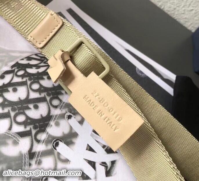 New Design Dior Width 2.5cm Belt with Round CD Buckle in Canvas 931042 Beige