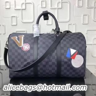 Promotion Louis Vuitton Damier Graphite Canvas KEEPALL 45 BANDOULIERE N41057