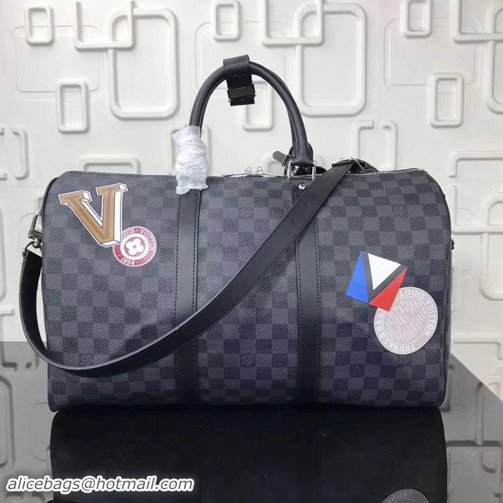 Promotion Louis Vuitton Damier Graphite Canvas KEEPALL 45 BANDOULIERE N41057