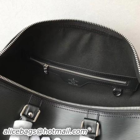 Best Price Louis Vuitton Original Epi Leather SUPREME Keepall 45CM Strap M53419 Black