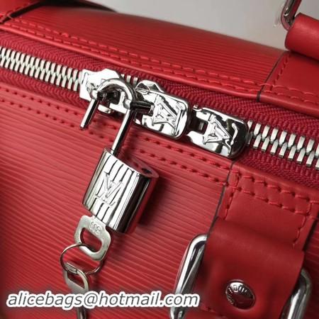 Hot Sell Louis Vuitton Original Epi Leather SUPREME Keepall 45CM Strap M53419 Red