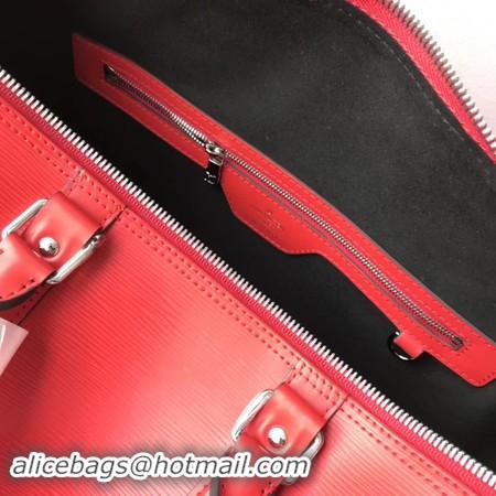 Hot Sell Louis Vuitton Original Epi Leather SUPREME Keepall 45CM Strap M53419 Red