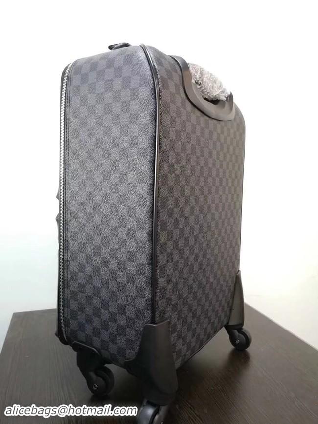 Top Quality Louis Vuitton Damier Graphite canvas Universal wheel Pegase 55 N41385 Black