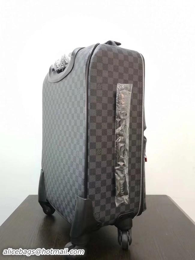 Top Quality Louis Vuitton Damier Graphite canvas Universal wheel Pegase 55 N41385 Black