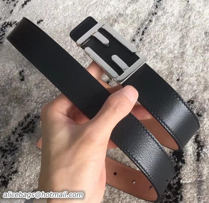 Shop Cheap Fendi FF Buckle Belt in Calfskin 30mm Width 931050 Black