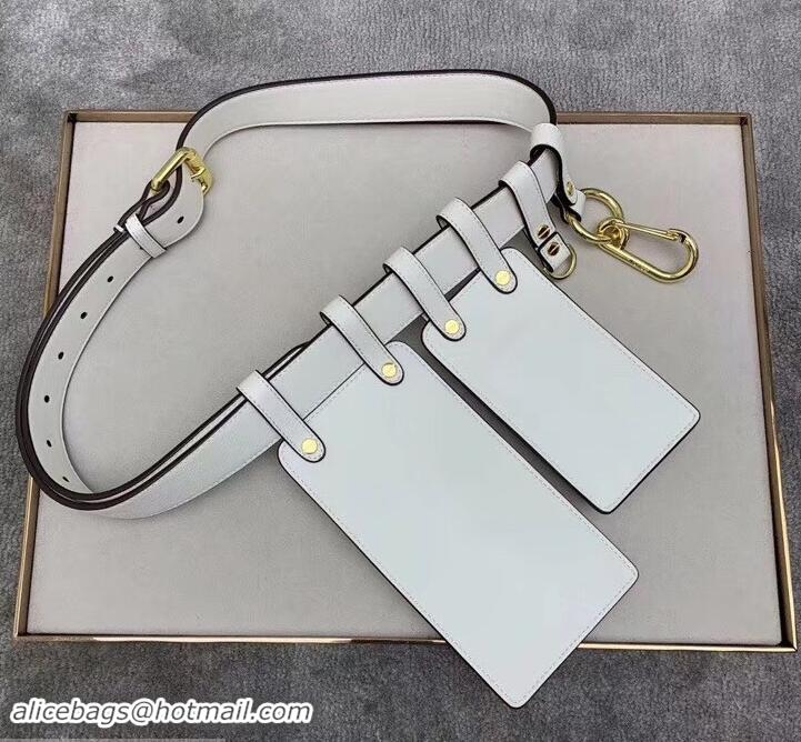 Promotional Fendi Multi-accessory Leather Belt Bag 931055 White 2019