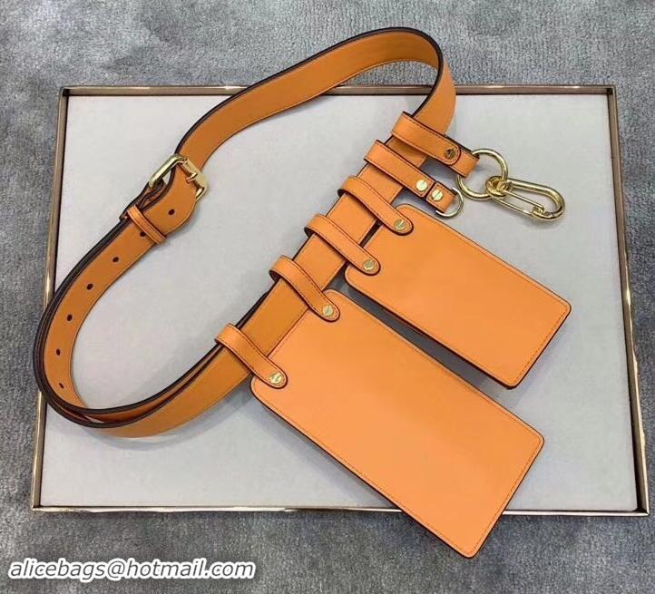 Charming Fendi Multi-accessory Leather Belt Bag 931055 Orange 2019