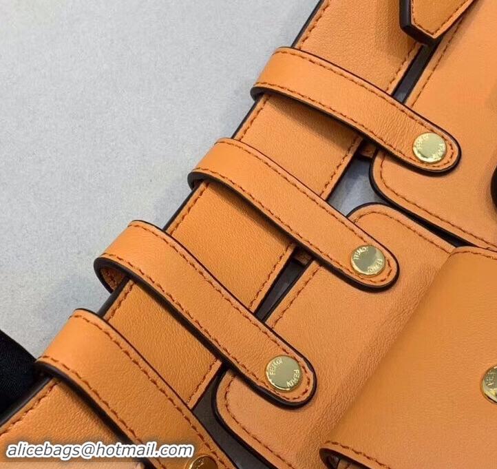 Charming Fendi Multi-accessory Leather Belt Bag 931055 Orange 2019