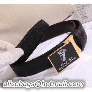 Duplicate Versace Width 35mm Buckle Belts 602311 Black/Gold