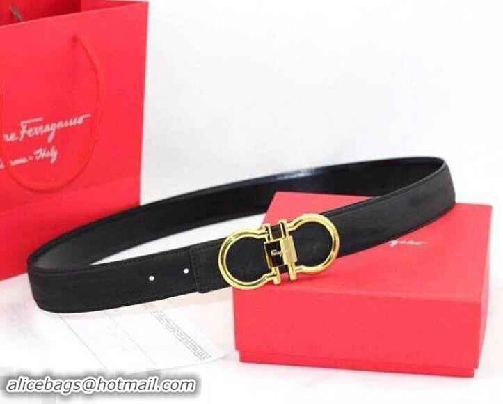 Best Price Ferragamo 3cm width Women Adjustable and Reversible Belt in calfskin 602326