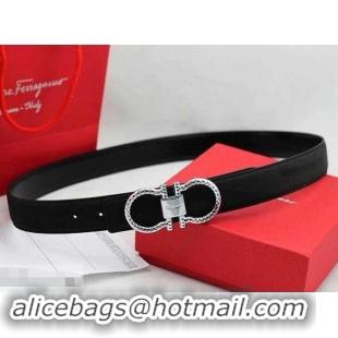 Fashion Ferragamo 3cm width Women Adjustable and Reversible Belt in calfskin 602328