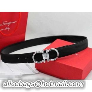 Top Grade Ferragamo 3cm width Women Adjustable and Reversible Belt in calfskin 602330