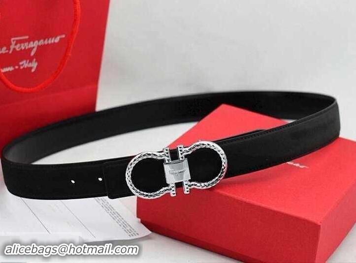 Top Grade Ferragamo 3cm width Women Adjustable and Reversible Belt in calfskin 602330