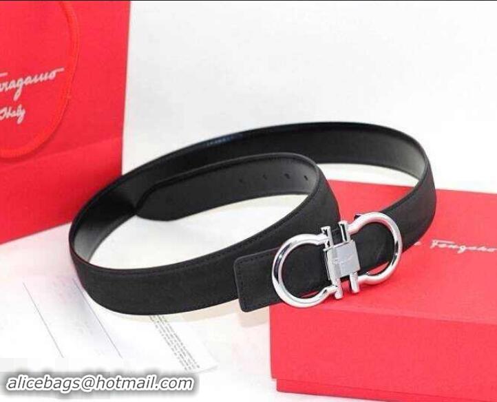 Stylish Ferragamo 3cm width Women Adjustable and Reversible Belt in calfskin 602332