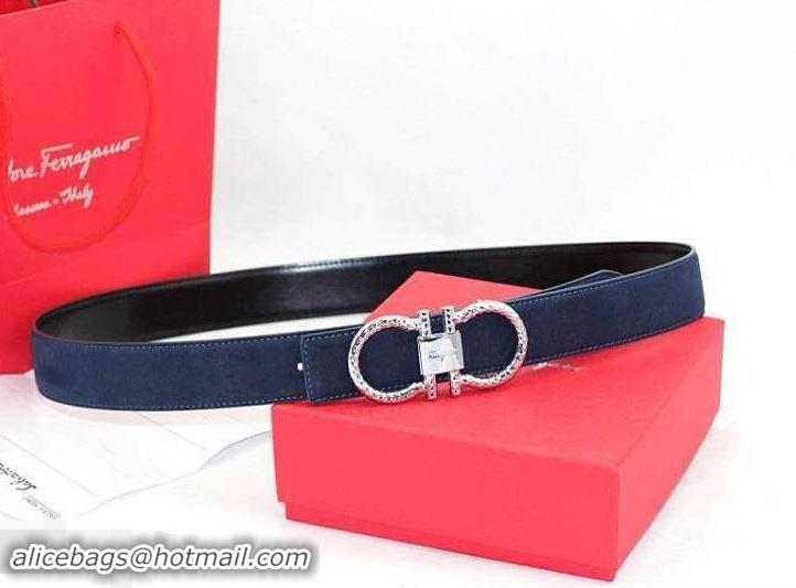 Hot Sell Ferragamo 3cm width Women Adjustable and Reversible Belt in calfskin 602337