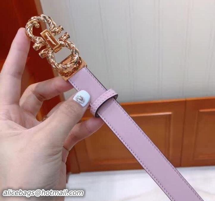 Shop Duplicate Ferragamo Calfskin Belt 20mm Width 602343 Pink