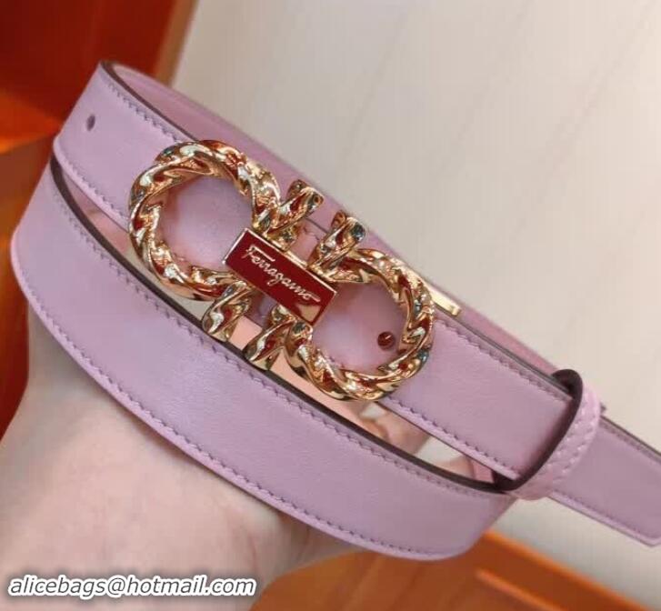 Shop Duplicate Ferragamo Calfskin Belt 20mm Width 602343 Pink