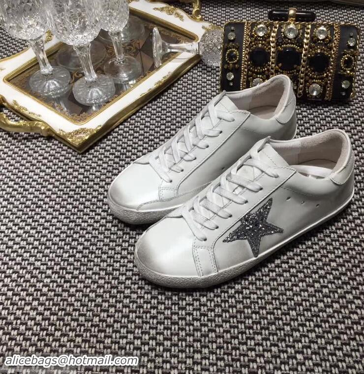 Cheapest Golden Goose Deluxe Brand Superstar Sneakers GCOWS590 White/Silver 2018