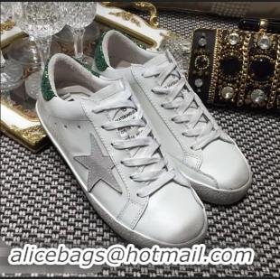 Best Cheap Golden Goose Deluxe Brand Superstar Sneakers GD8402 White/Glitter Green 2018