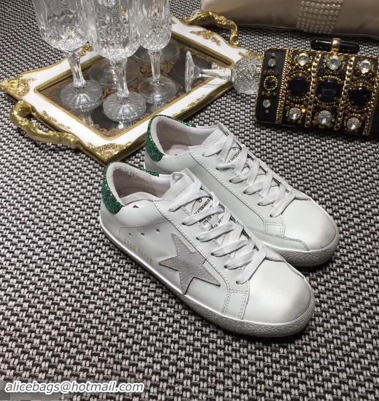 Best Cheap Golden Goose Deluxe Brand Superstar Sneakers GD8402 White/Glitter Green 2018