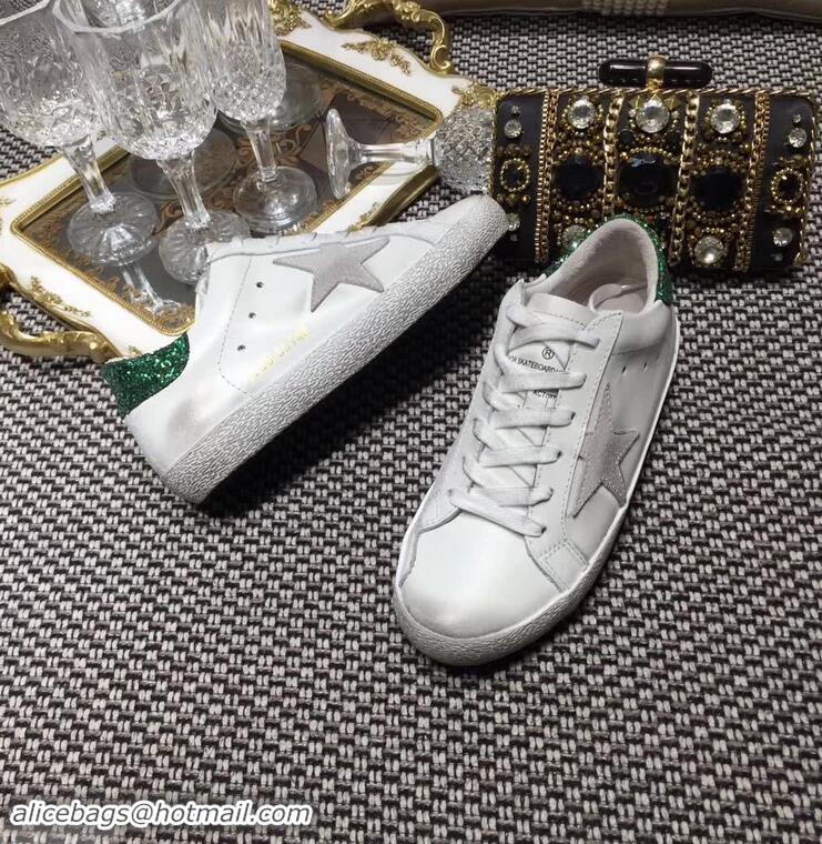 Best Cheap Golden Goose Deluxe Brand Superstar Sneakers GD8402 White/Glitter Green 2018